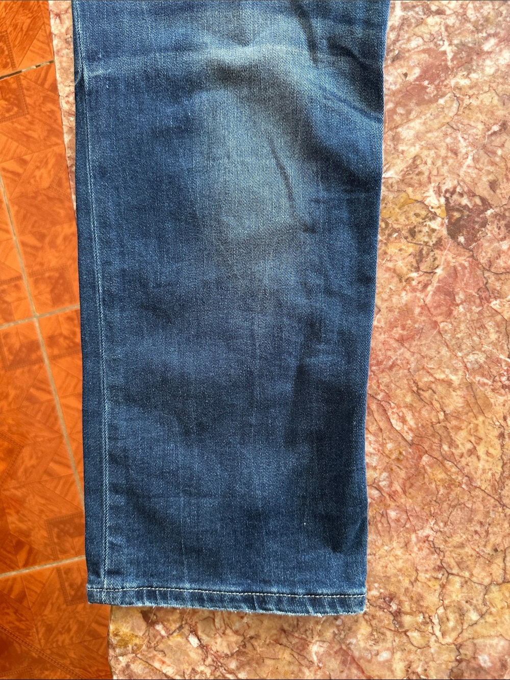 Dkny Women’s Distressed Dark Blue Straight Jeans - Picture 11 of 15